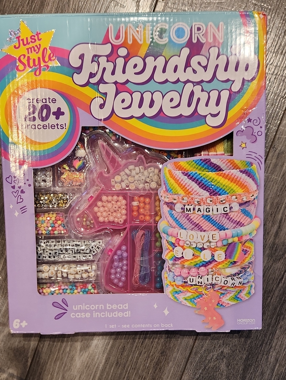 NWT Just My Style Unicorn Friendship Jewelry Create 20+ Bracelets Case Included